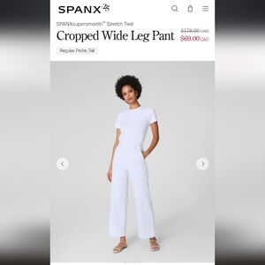 SPANX Supersmooth White Cropped Pants